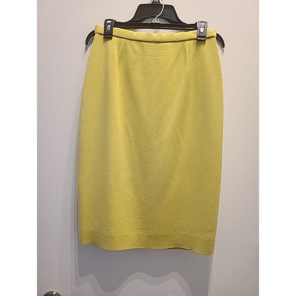 Vintage short Sleeve.Dana Buchanan Silk Skirt Suit Women’s size 6, 3 Pc Set Lime - Picture 9 of 16